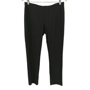 Eileen Fisher Washable Crepe Gray Tapered Leg Pull On Pants Size S Viscose Nylon